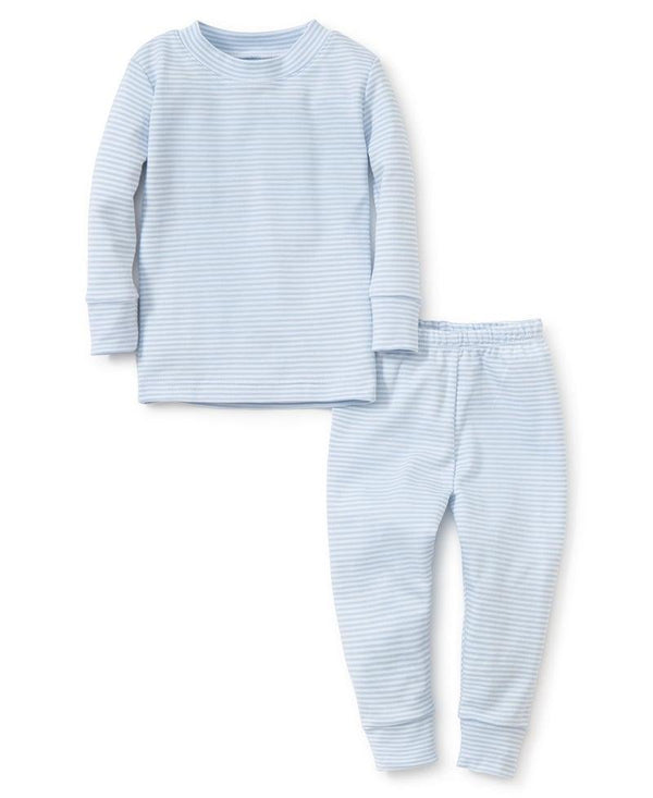 Simply Stripes Pajama Set Snug Fit Light Blue