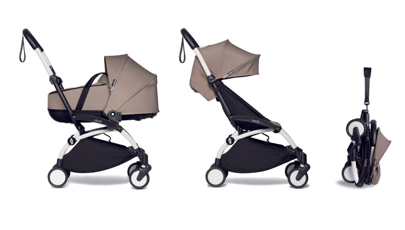 YOYO2 6+ Complete Stroller White Frame / Taupe