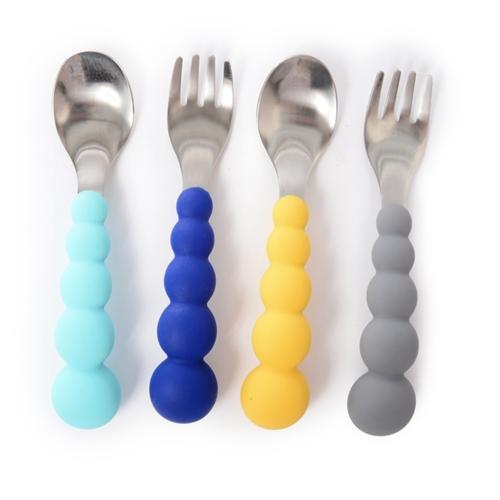 Made 4 Baby Silicone Bowl & Spoon Set Grey - Clicks