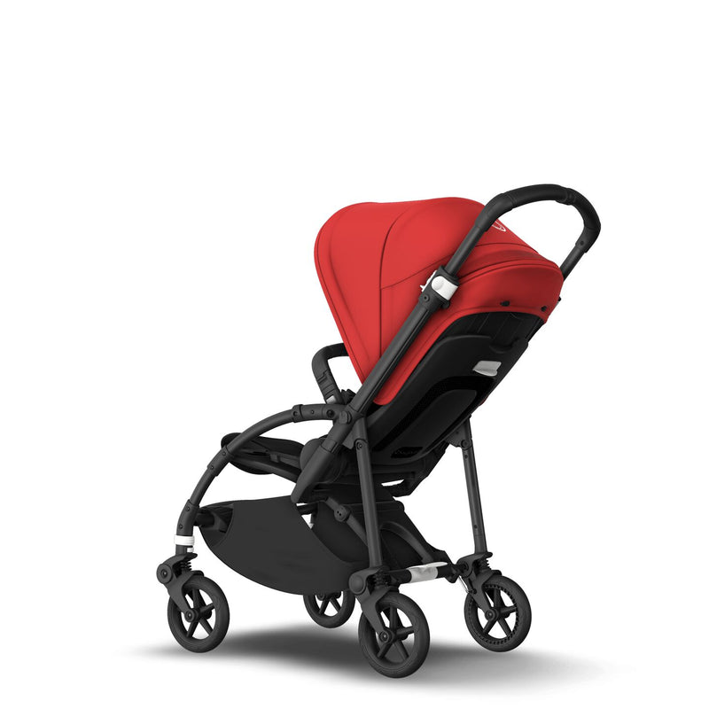 Bee 6 Complete Stroller - Black Chassis/ Black Seat/ Red Canopy