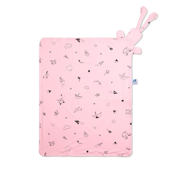 Organic Bunny Blanket Pink Origami