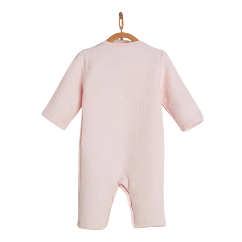 Shine Quilted Matelasse Coverall Pink