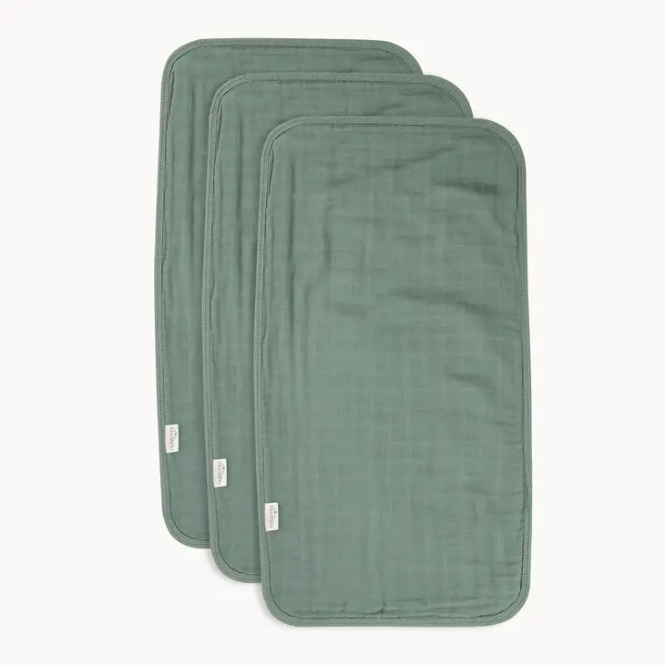 Ultra Soft Muslin Bamboo Burp Cloths Sage - 3 Pack