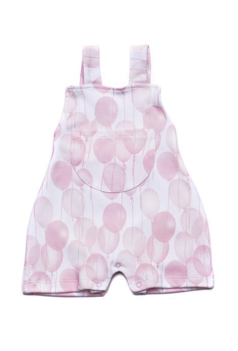 Patucos Baby Rompers Ballons Pink Pima Cotton - Luna Baby Modern Store