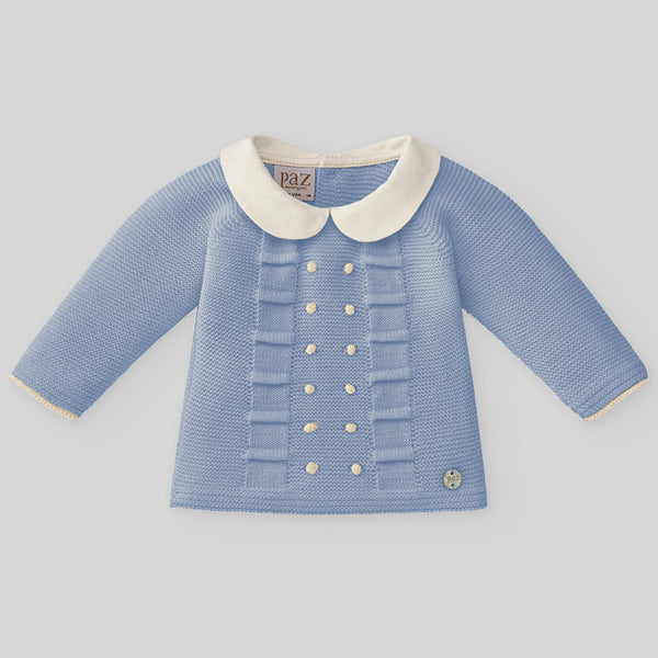 Knit Newborn Sweater & Pant - Blue Cloud/Beige