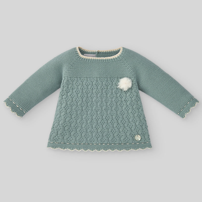 Knit Newborn Sweater - Gem Green