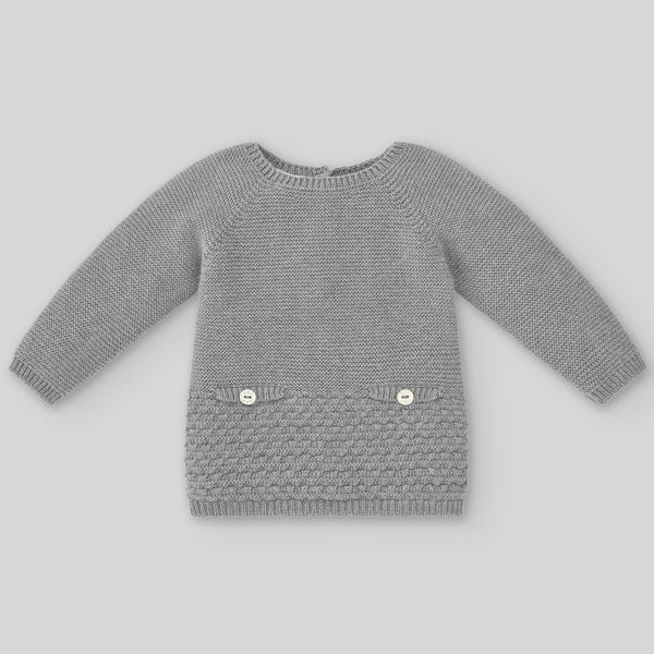 Set Knit Newborn Sweater & Pant - Grey Vapor