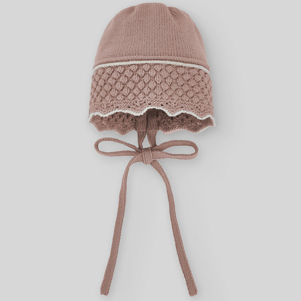 Knit Newborn Bonnet Magia - Mist Pink