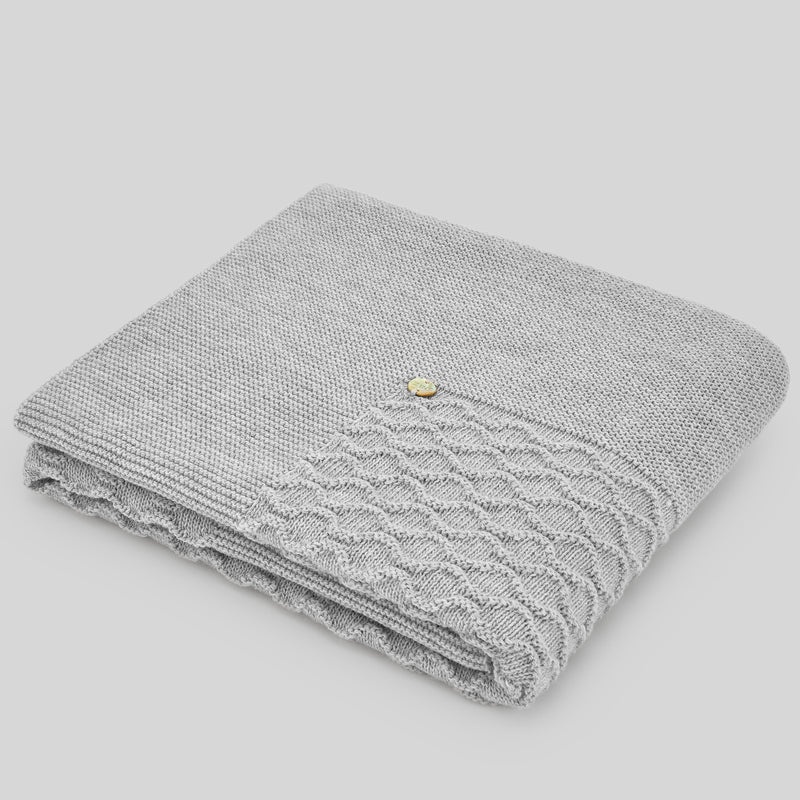 Knit Newborn Blanket Regalo - Grey Pearl