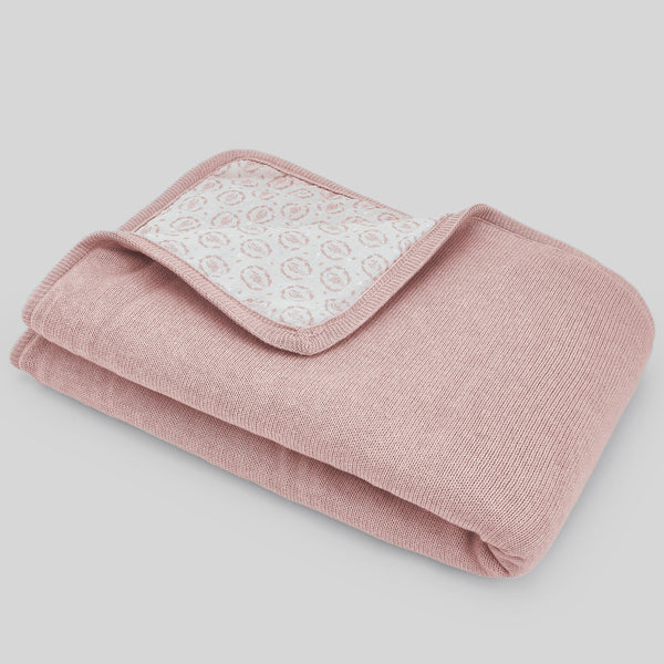 Paz Rodriguez Knit Newborn Blanket Romeo Y Julieta - Powder Pink