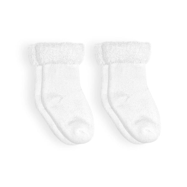 Kushies Baby Terry Socks 2Pack - White