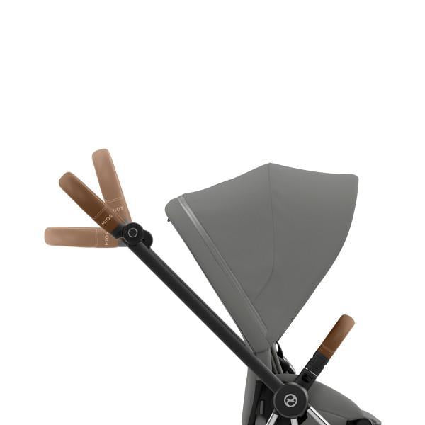 Cybex Mios 3 Stroller - Chrome/Brown Frame and Soho Grey Seat Pack