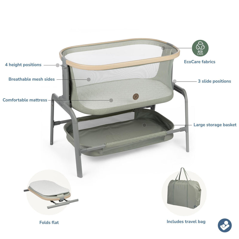 Maxi Cosi Iora Bedside Bassinet - Classic Green