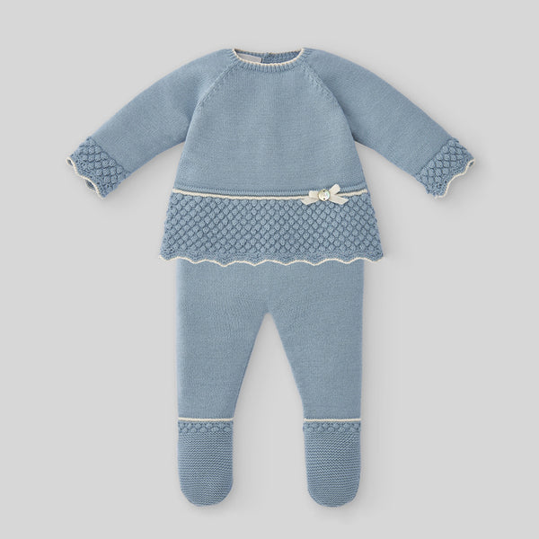 Knit Newborn Sweater & Pant - Blue Sunset