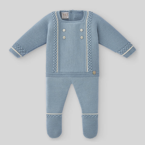 Set Knit Newborn Sweater & Pant - Blue Sunset
