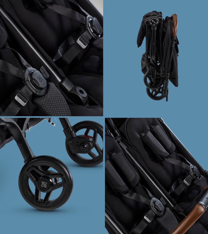 Silver Cross Jet Double Travel Stroller - Black