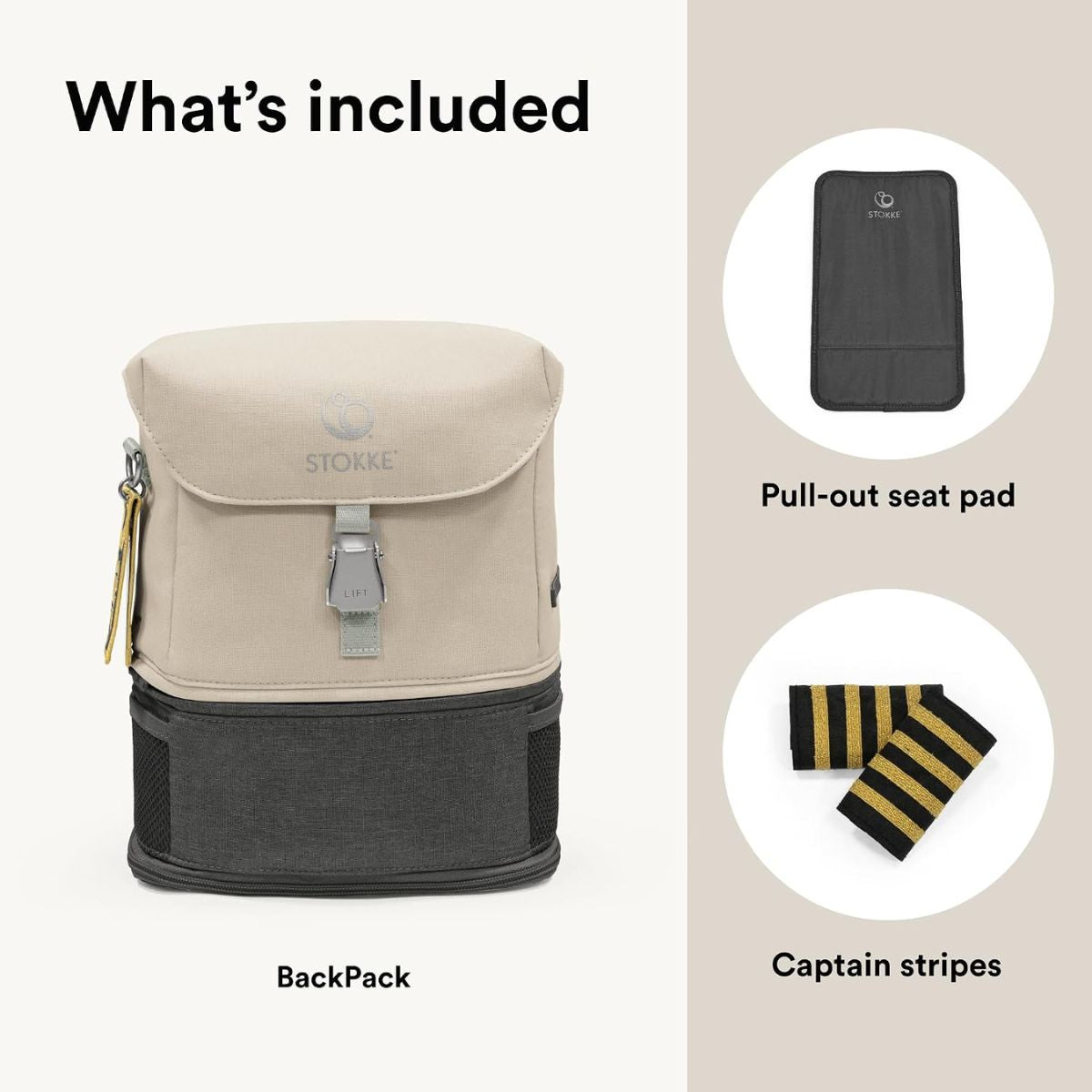 Stokke JetKids BackPack - Moonglow White on Luna Baby Store Miami