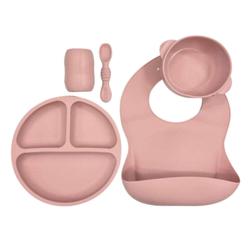 Silicone Baby Feeding Set - Pink