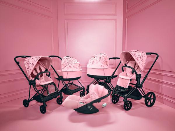Cybex Priam 4/E-Priam 2 Seat Pack Simply Flowers Nude Beige - One Pull Harness Convenience