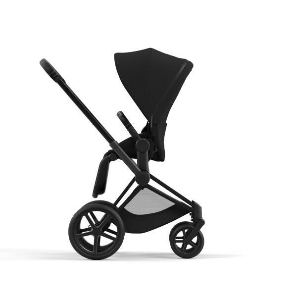 Cybex Priam 4 Stroller - Matte Black/Black Frame and Deep Black Seat Pack