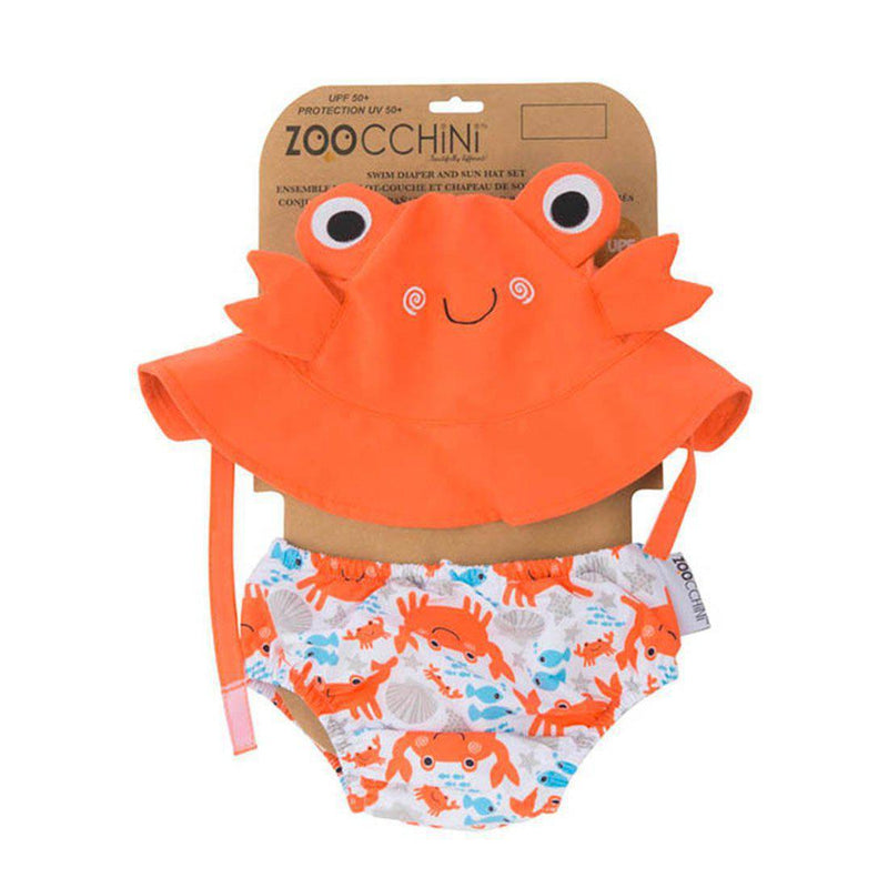 Zoocchini UPF50+ Baby Swim Diaper & Sun Hat Set - Luna Baby Modern Store