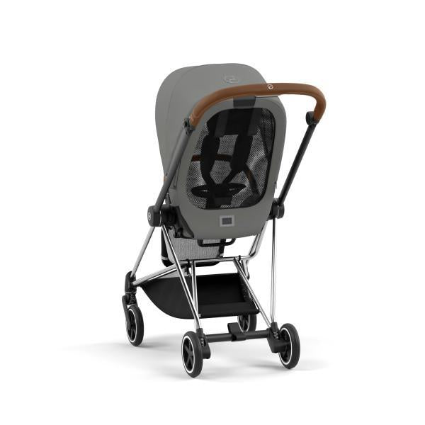 Cybex Mios 3 Stroller - Chrome/Brown Frame and Soho Grey Seat Pack