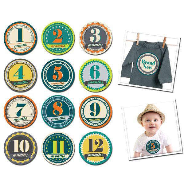 Sticky Bellies Monthly Baby Month Stickers - Luna Baby Modern Store