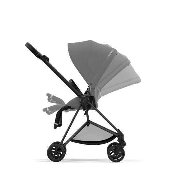 Cybex Mios 3 Stroller - Matte Black/Black Frame and Soho Grey Seat Pack on Luna Baby Store Miami