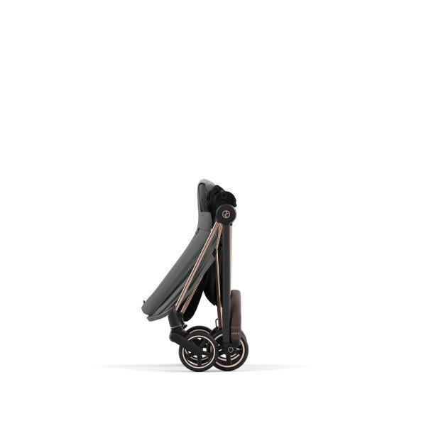 Cybex Mios 3 Stroller - Rose Gold/Brown Frame and Soho Grey Seat Pack - Lightweight Urban Design