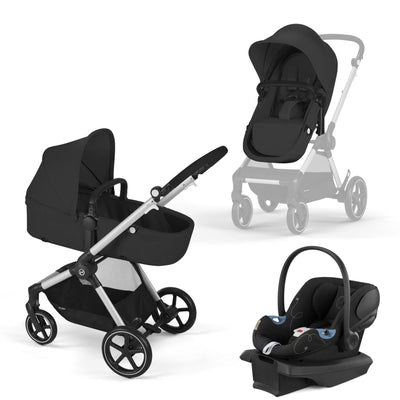 Cybex EOS Travel System Moon Black / Silver - Luna Baby Store Miami
