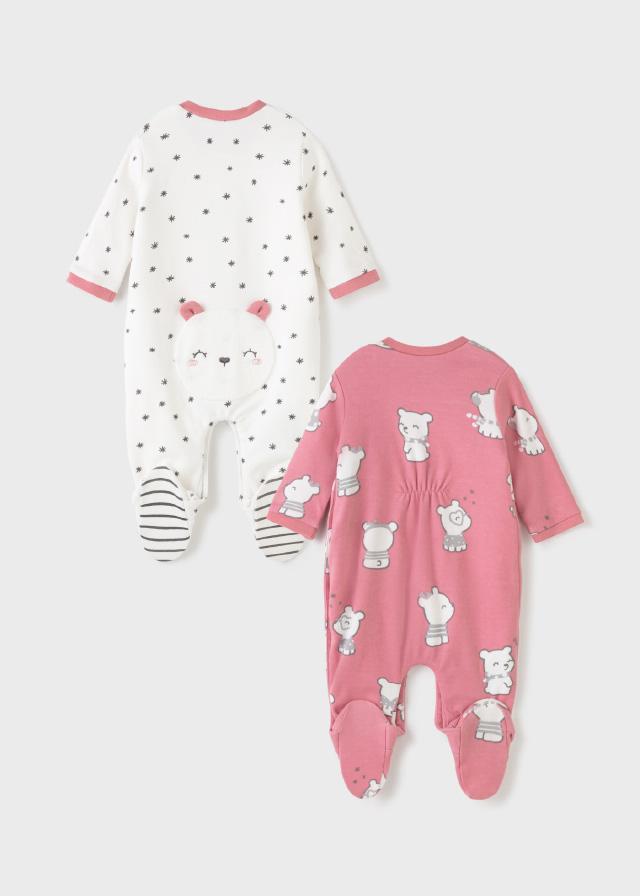 Mayoral Ecofriends 2 Onesies Set With Bib Newborn Girl