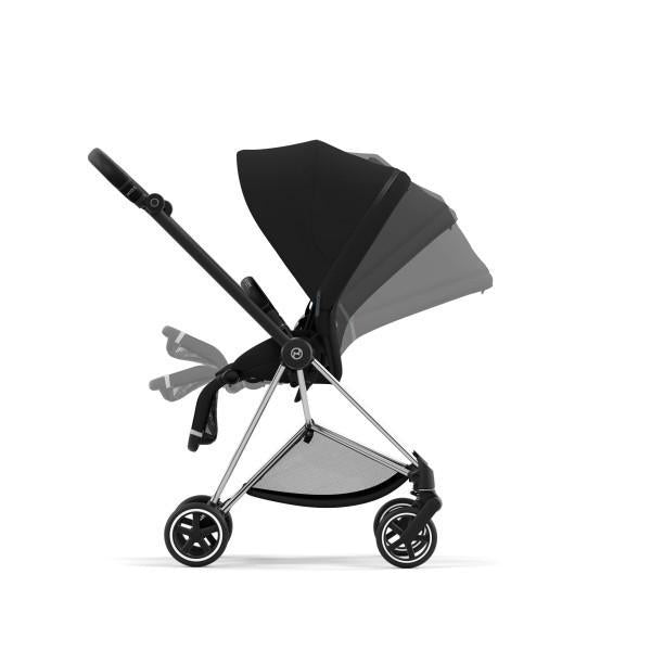 Cybex Mios 3 Stroller - Chrome/Black Frame and Deep Black Seat Pack