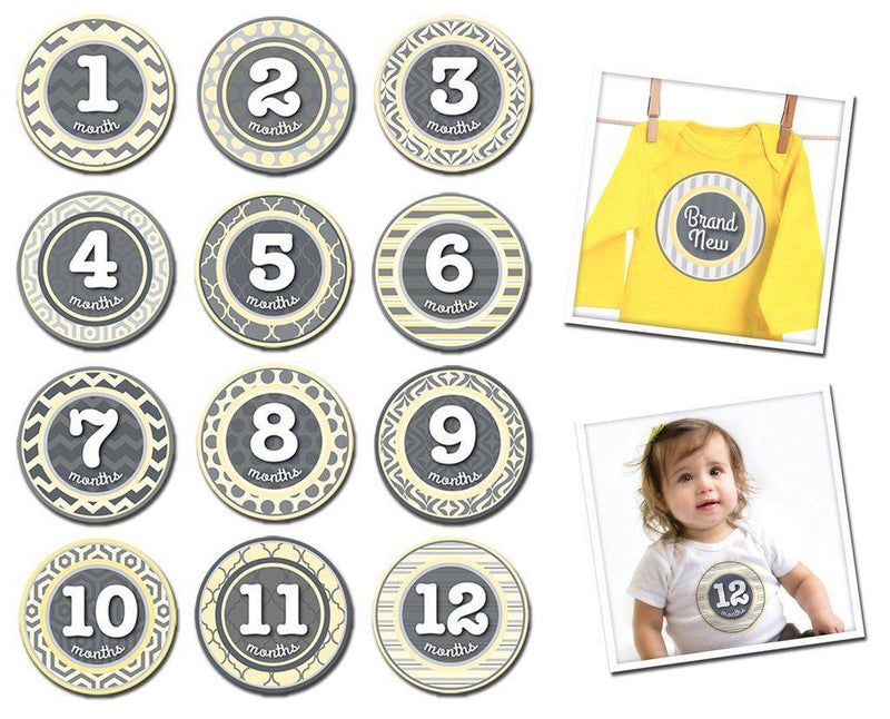 Sticky Bellies Monthly Baby Month Stickers - Luna Baby Modern Store