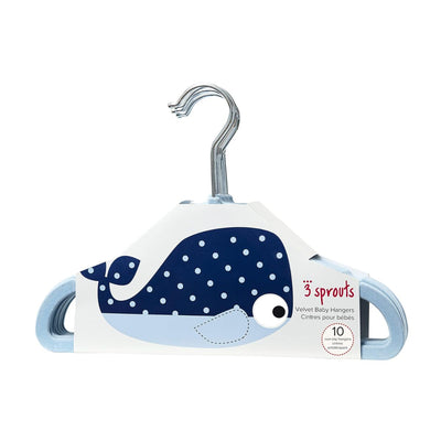 3 Sprouts Non-slip Hangers (10 Per Set) - Blue Velvet