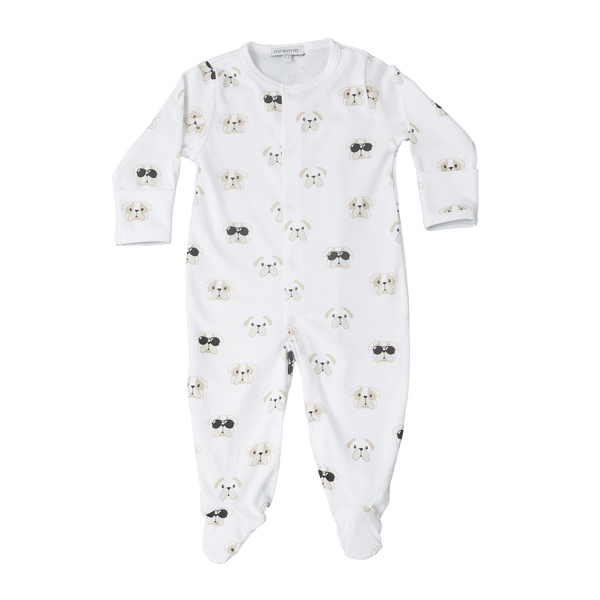 Noomie Snap Footie Black Bulldog