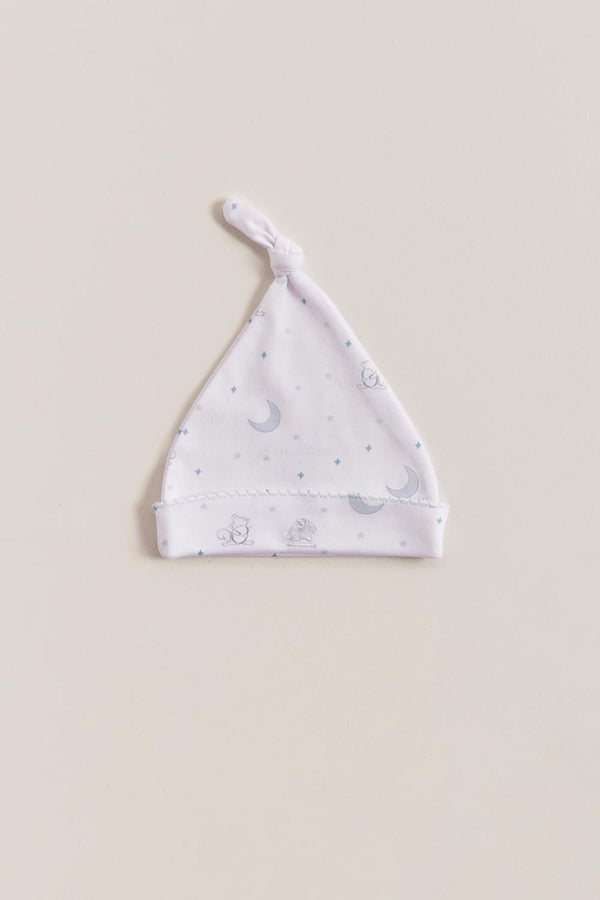 Babycottons Gustav In The Sky Knot Beanie White & Light Blue