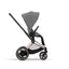 Cybex E-Priam 2 Stroller - Rose Gold/Brown Frame and Soho Grey Seat Pack