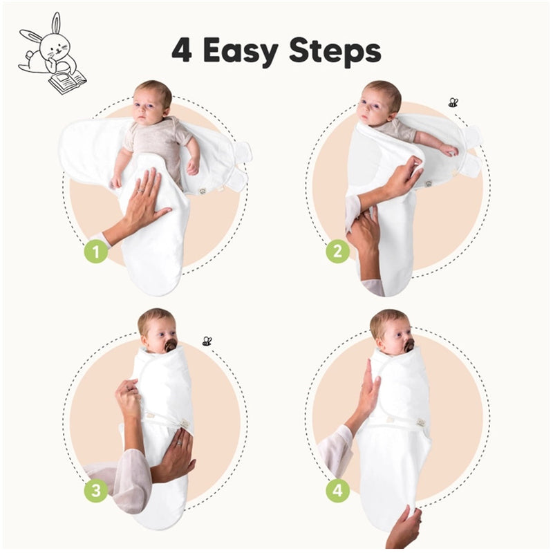 3pk Soothe Baby Swaddles 0-3 Months, Sleep Sack For Newborns Daffodil