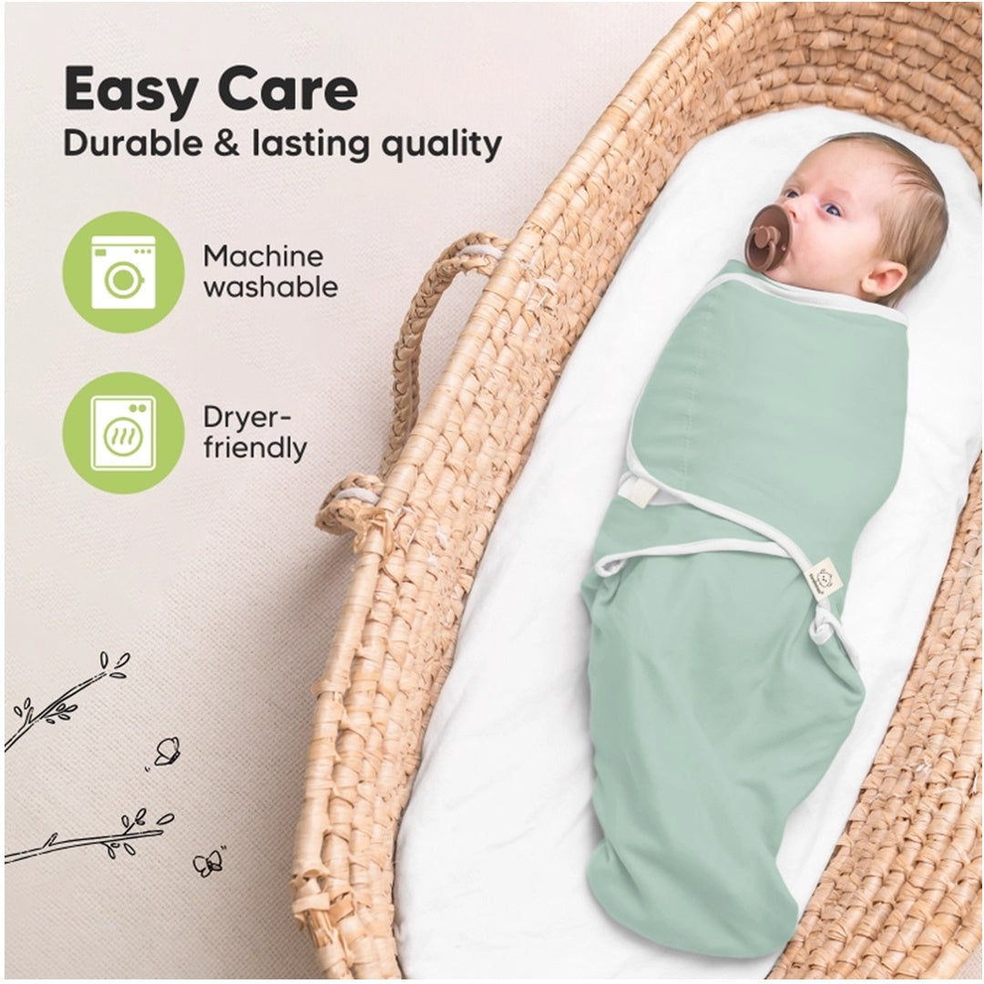 KeaBabies 3pk Soothe Baby Swaddles 0-3 Months, Sleep Sack For Newborns Sage