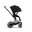 Cybex E-Priam 2 Stroller - Chrome/Black Frame + Deep Black Seat Pack