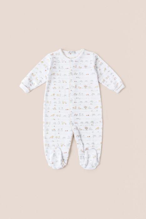 Babycottons In The Woods Footie White Kaki