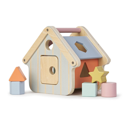 Saro Wooden Shape Sorting House - Luna Baby Store Miami