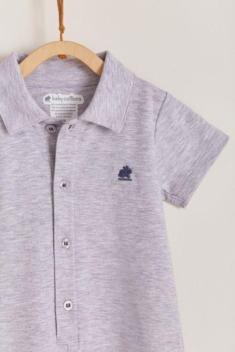 Babycottons Pima Colors Joseph Playsuit Grey Melange