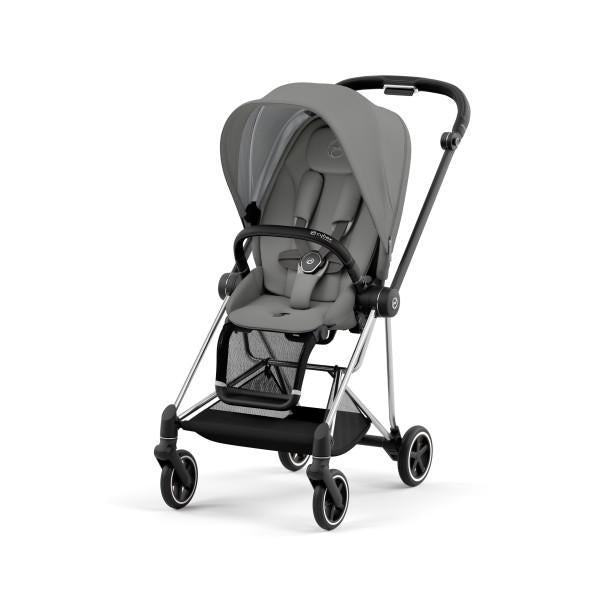 Cybex Mios 3 Stroller - Chrome/Black Frame and Soho Grey Seat Pack