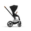 Cybex Priam 4 Stroller - Chrome/Brown Frame and Deep Black Seat Pack