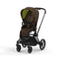 Cybex Priam 4 Stroller - Chrome/Black Frame and Khaki Green Seat Pack