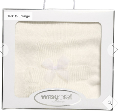 Mayoral Knit Baby Blanket Blanco - Luna Baby Modern Store