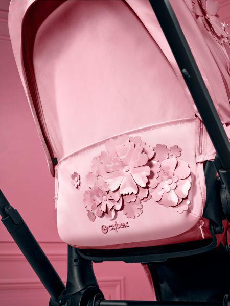 Cybex Priam 4/E-Priam 2 Seat Pack - Simply Flowers Dream Grey - One Pull Harness Convenience