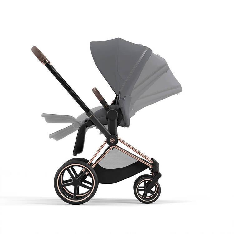 Cybex Priam 4 Complete Stroller Rose Gold Soho Grey - Premium Design and Convenience