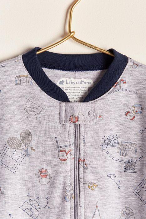 Babycottons Sports Footed Pajama